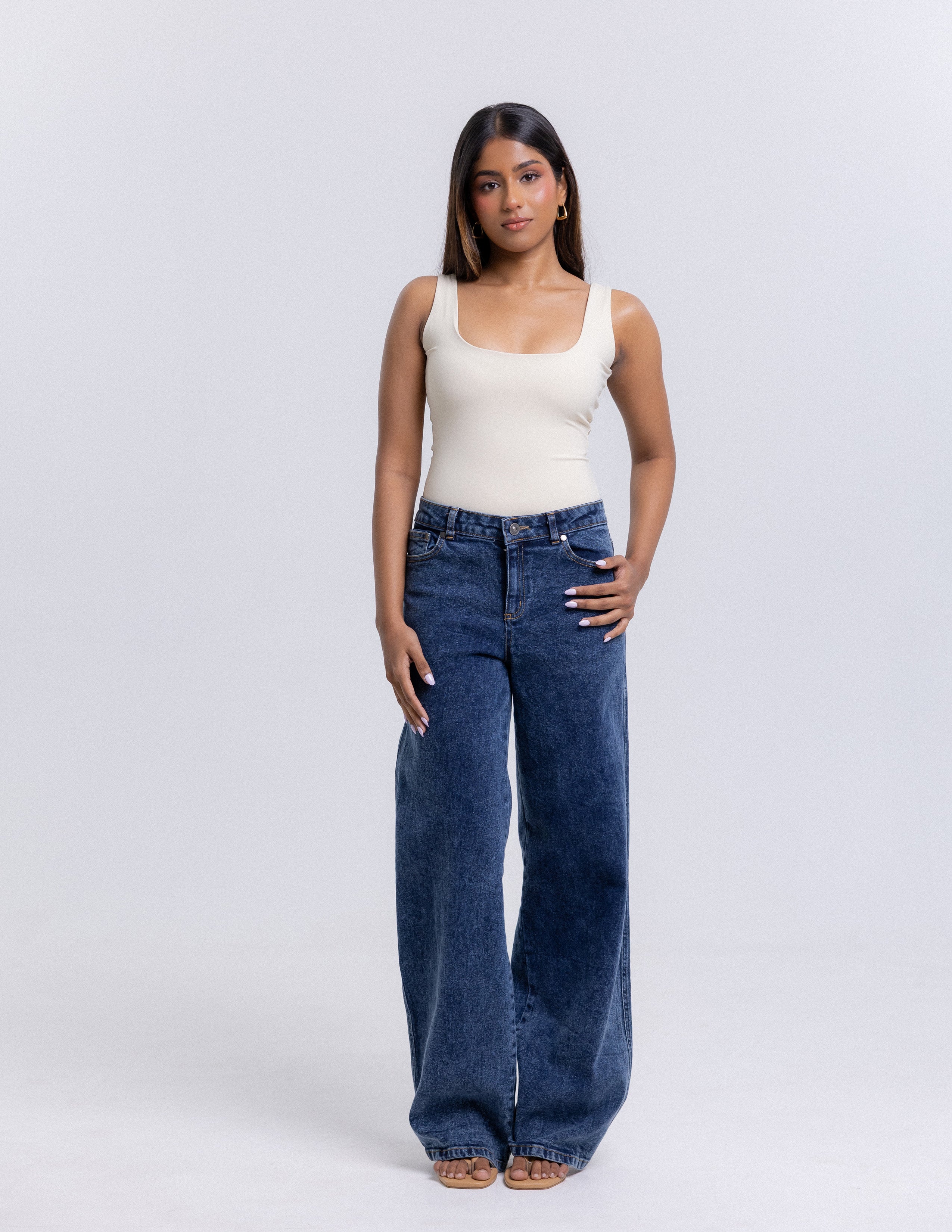 Andy Square Neck Fitted Bodysuit