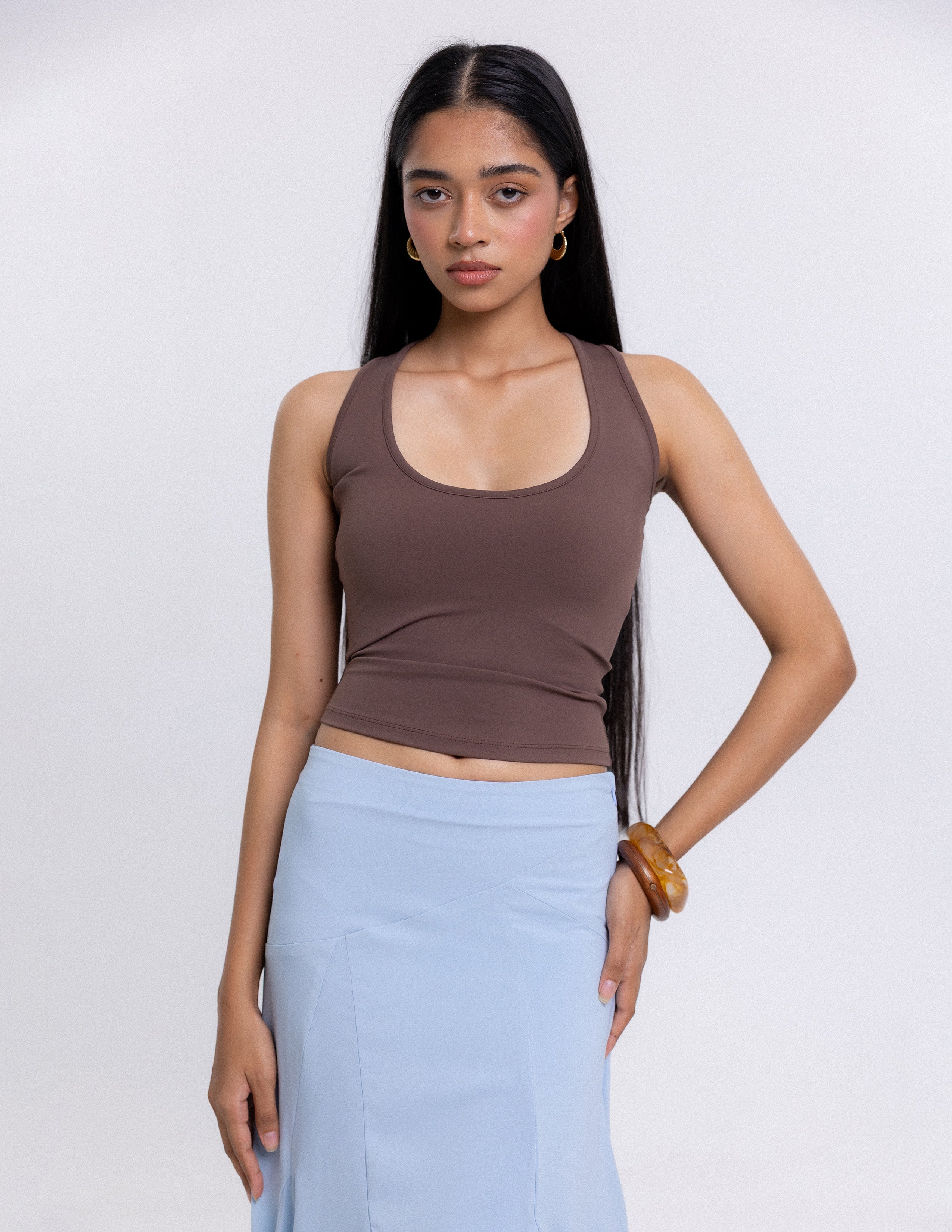 Amee Halter Neck Fitted Top