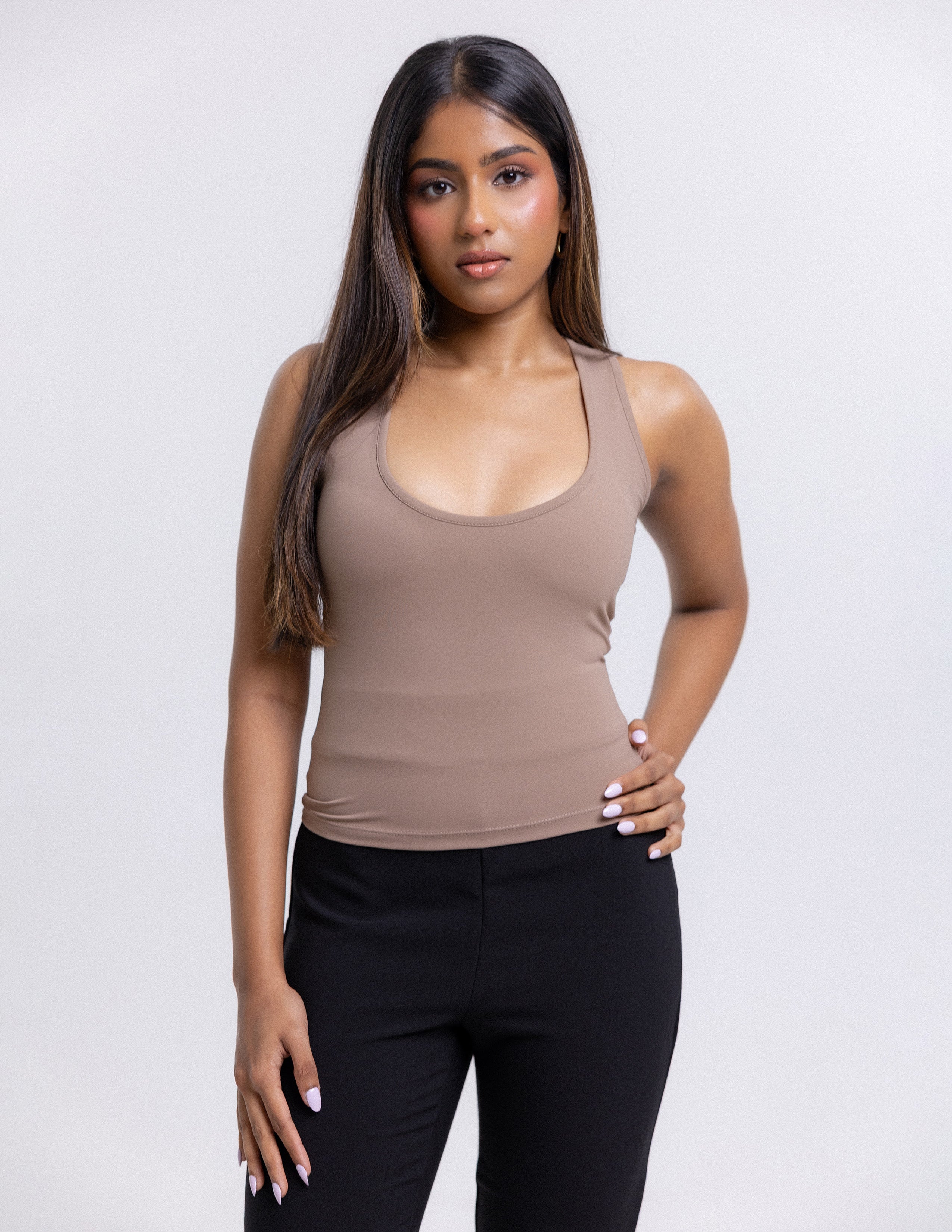 Amee Halter Neck Fitted Top