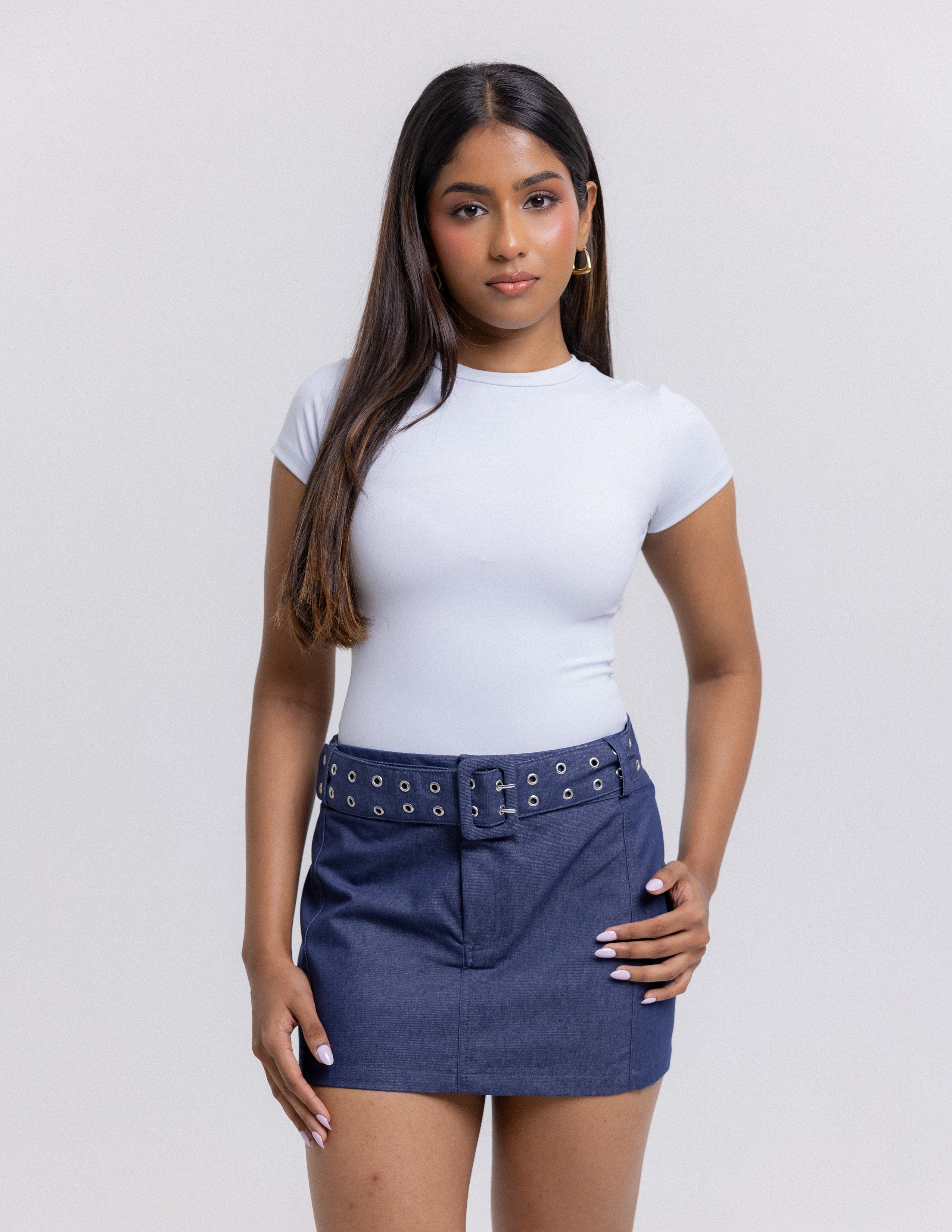 Rue High Neck Fitted Top