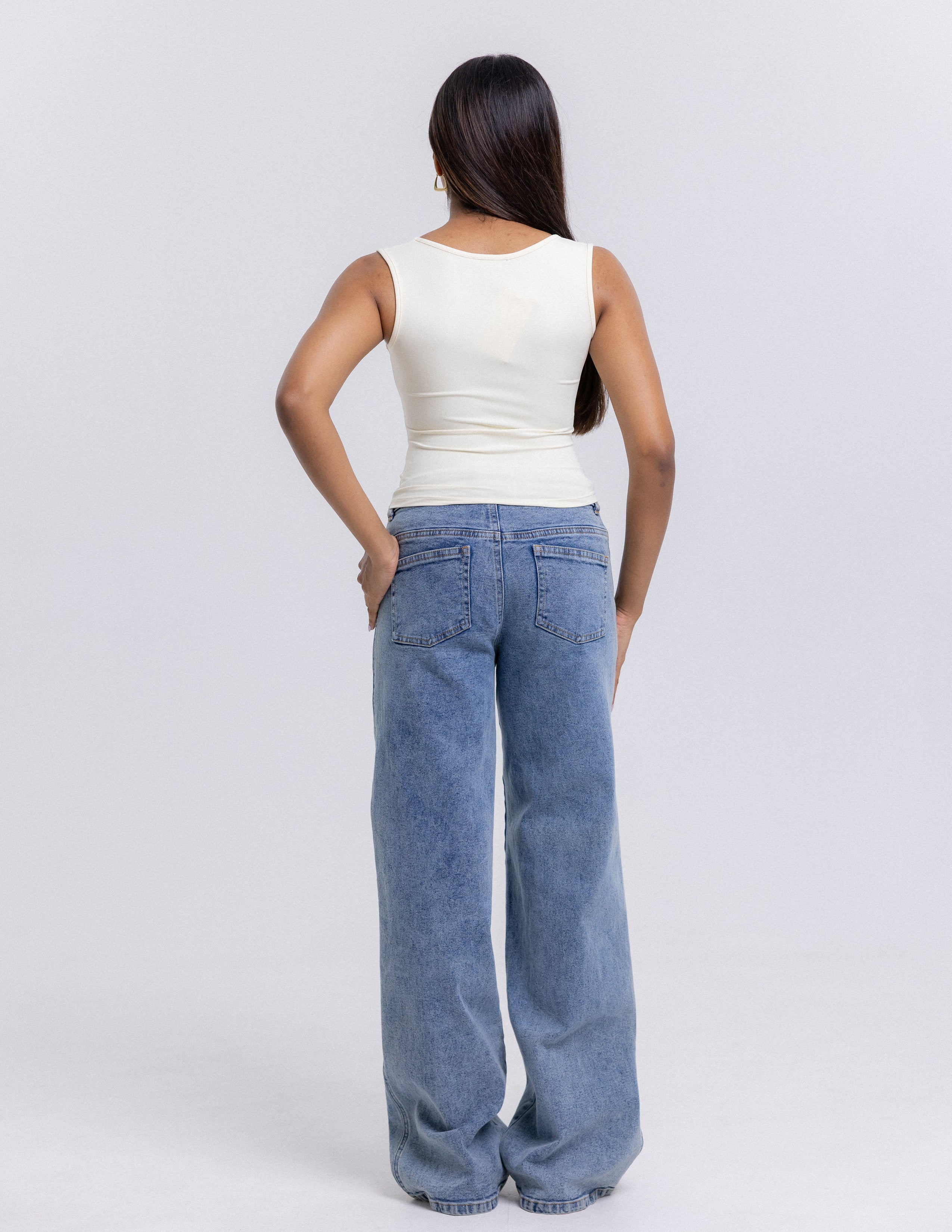Ace Square Neck Sleeveless Fitted Top
