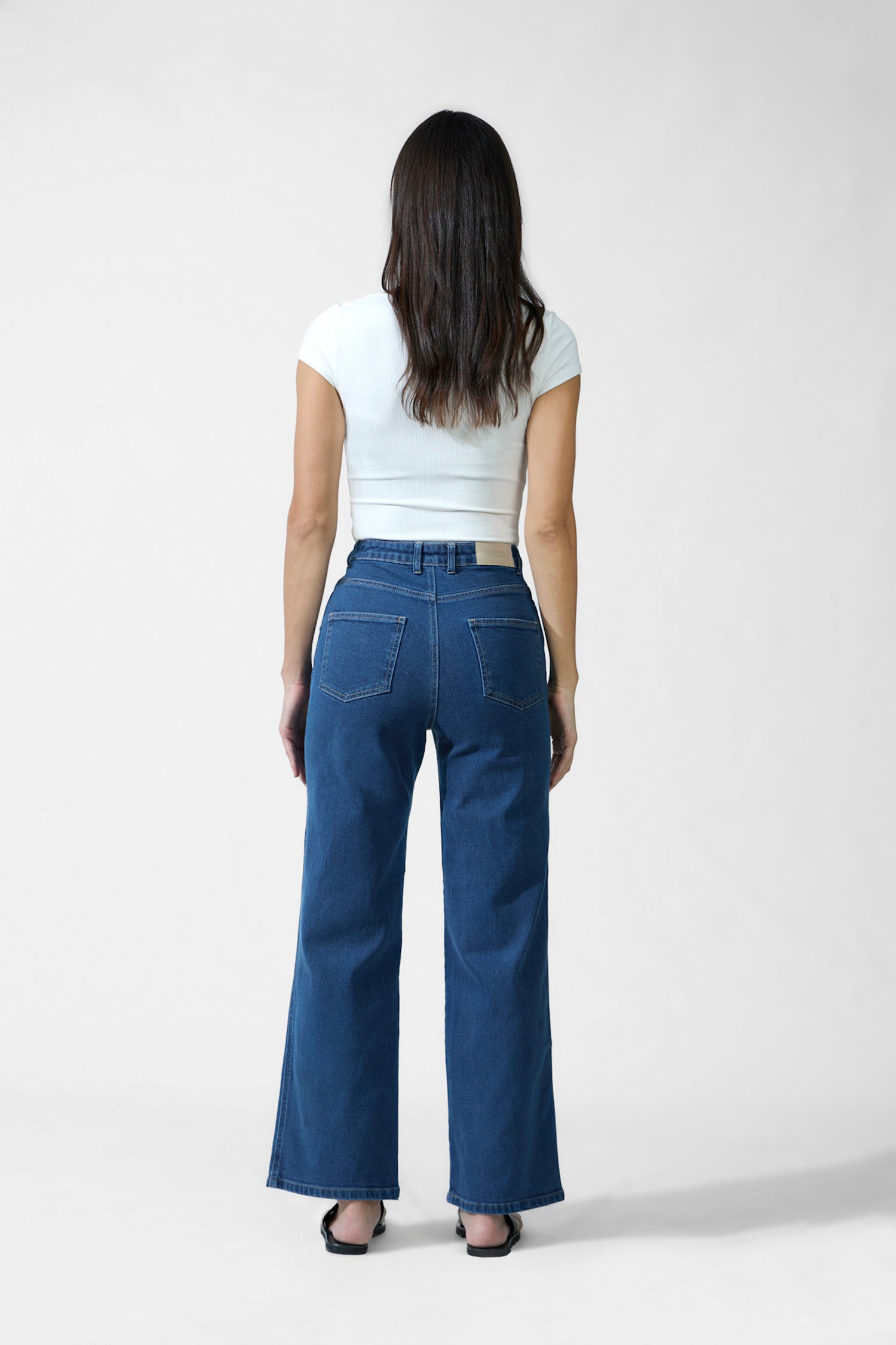 High Waist Straight Leg Denim Jean