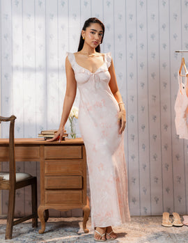 Bustier Detail Maxi Dress