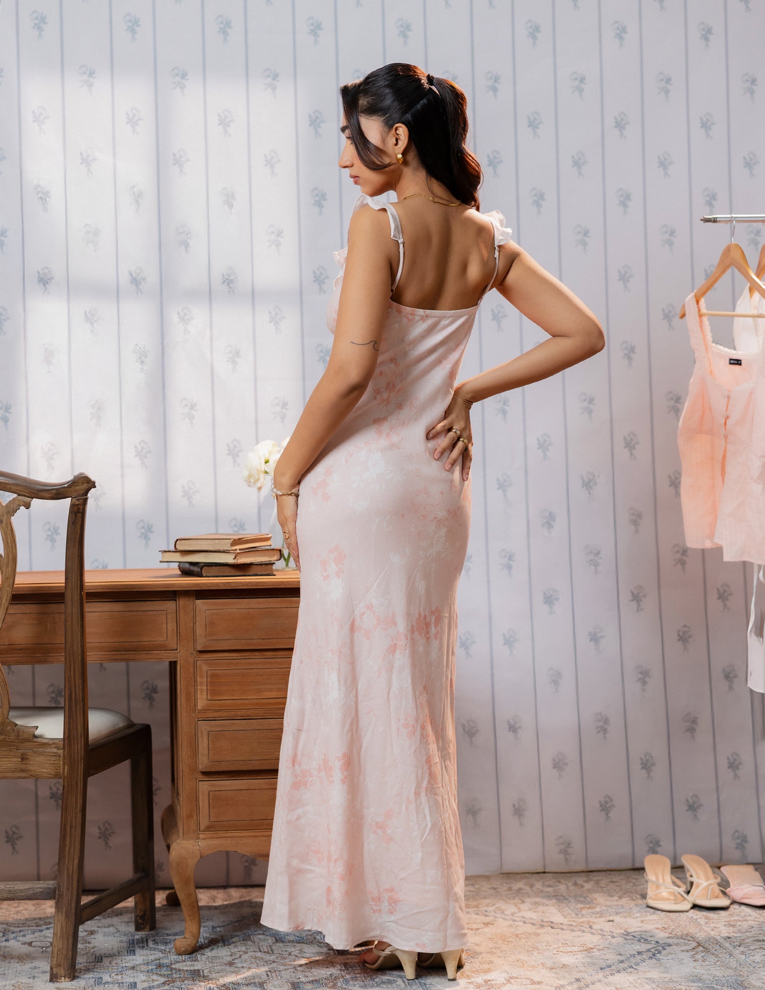 Bustier Detail Maxi Dress