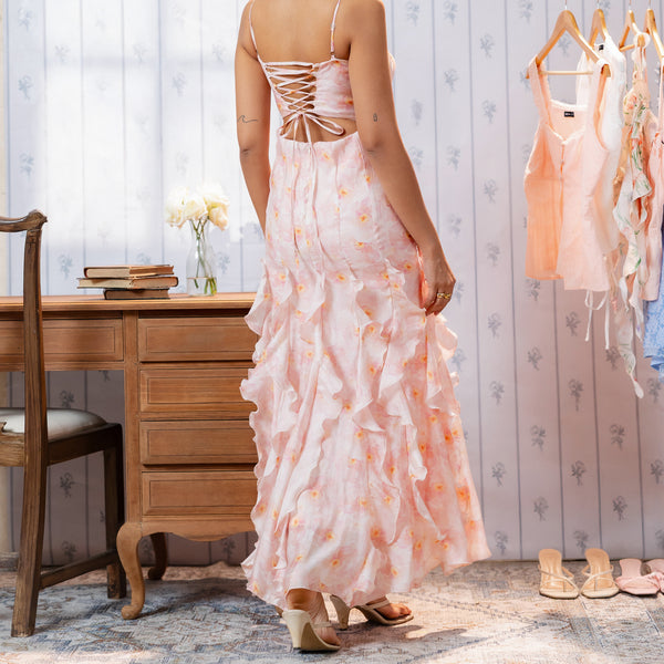 Ruffle Detail Maxi Dress