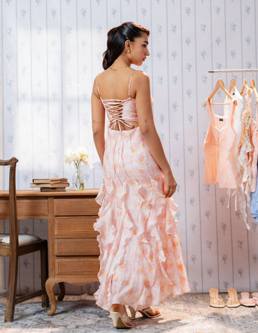 Ruffle Detail Maxi Dress