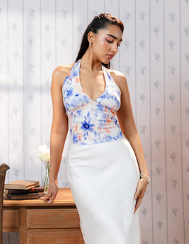 Halter Neck Bustier Top