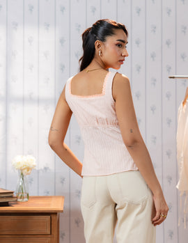 Lace Detailed Bustier Top