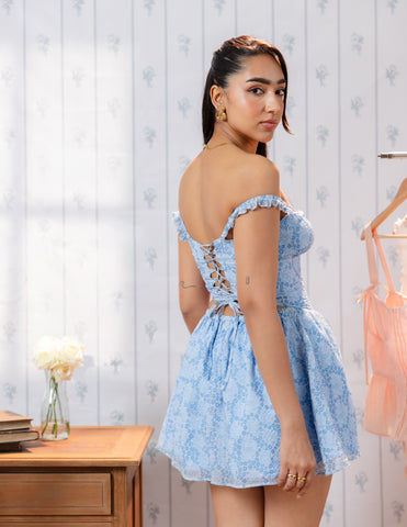 Corset Detail Mini Dress