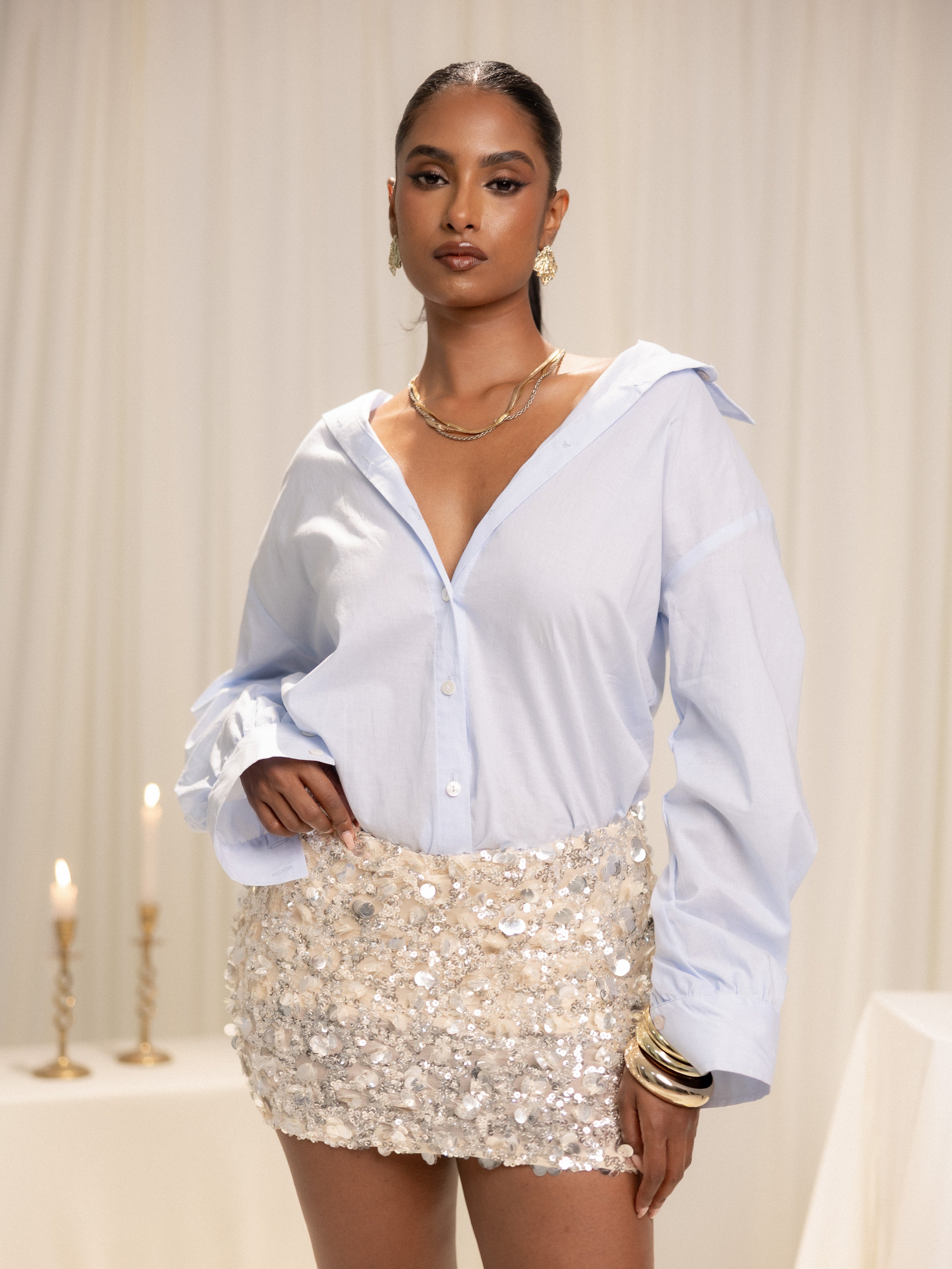 Button Down Long Sleeved Top