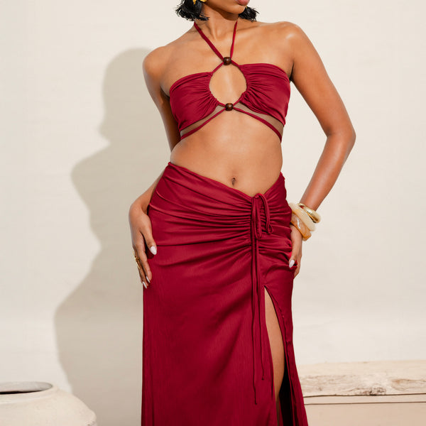 Tie Up Detailed  Bustier Top