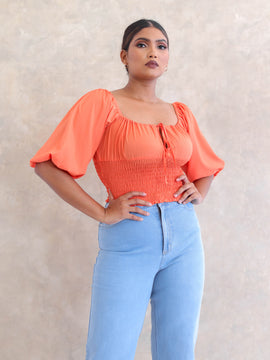Bustier Detail Front Tie-Up Top