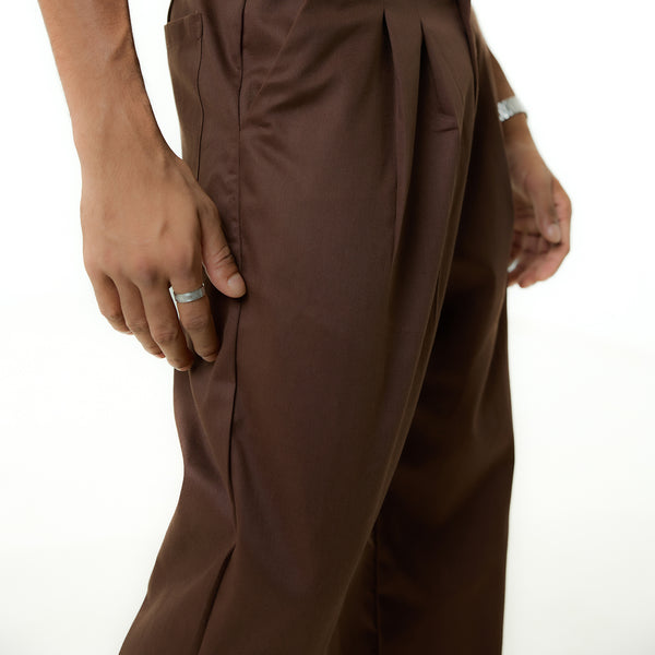 Self fabric belt detailed pant