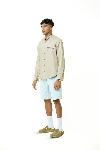 Pocket seam detailed regular fit shirt