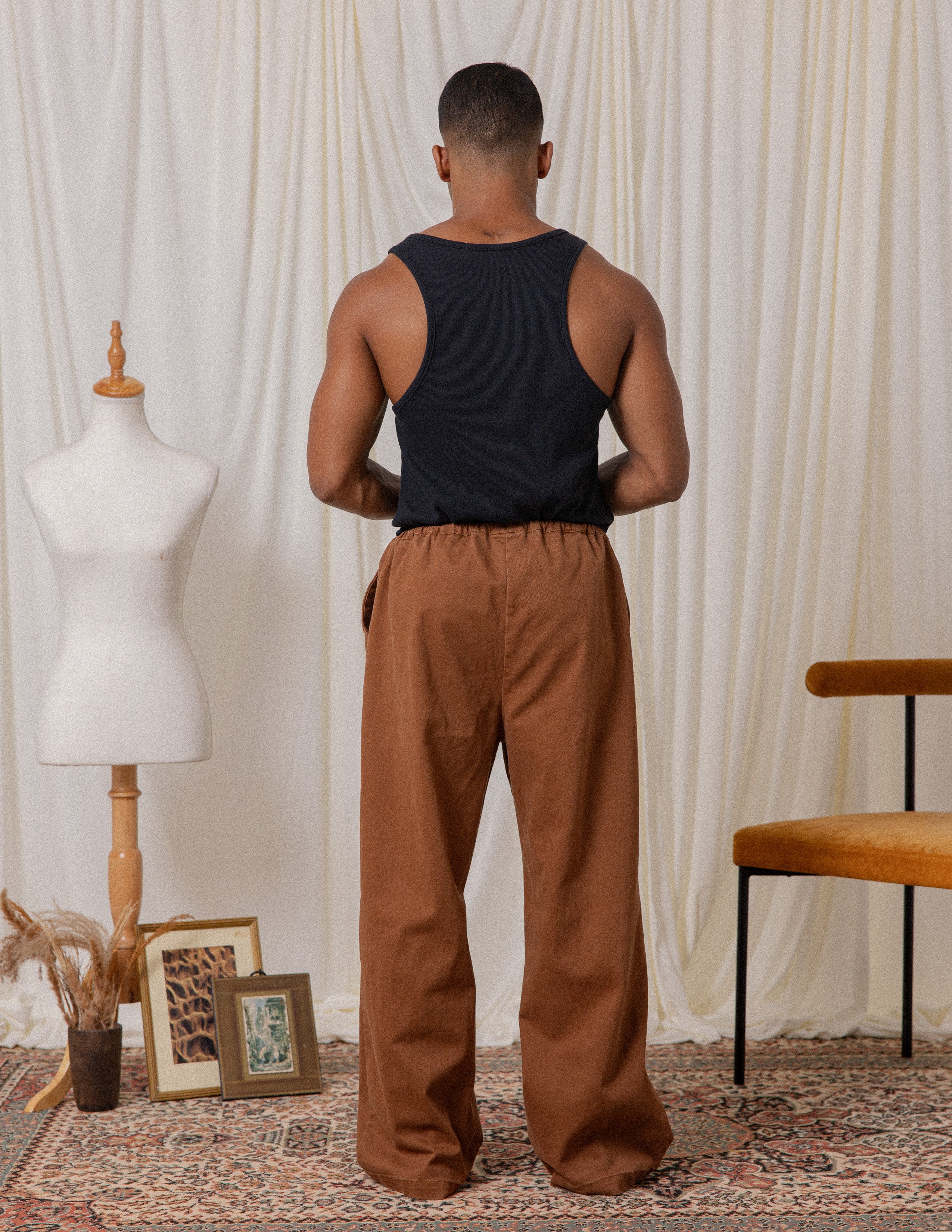 Straight Leg Loose Fit Drawstring Pant