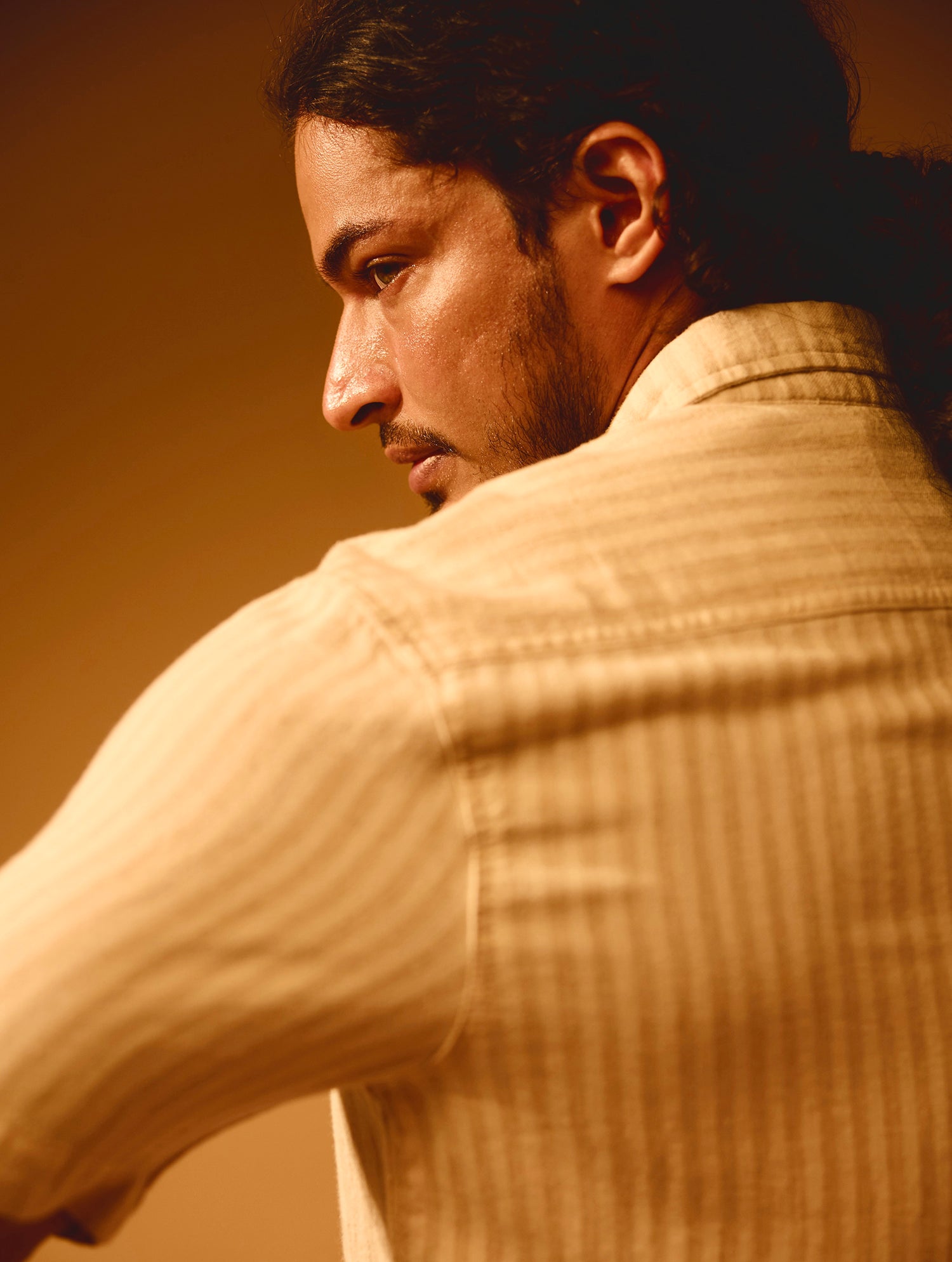 Stripe Detailed Button Down Slim Fit Shirt