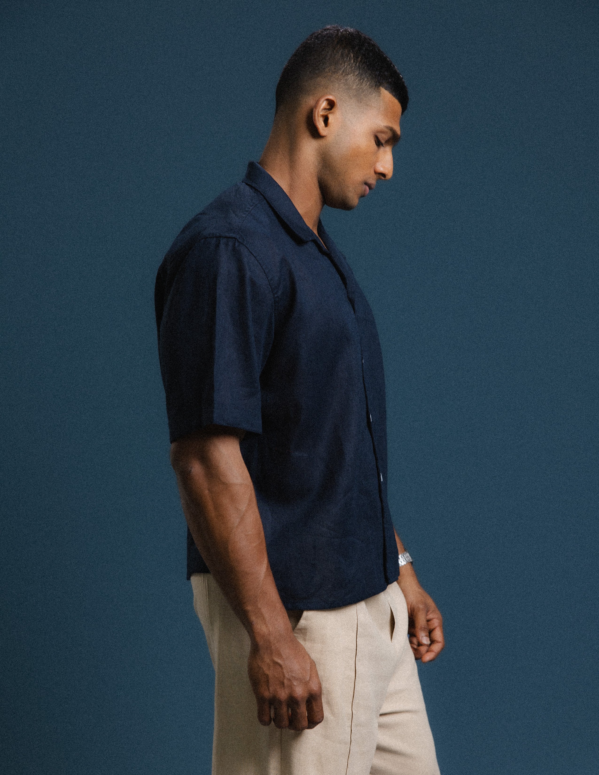 Oversized Cropped Short Sleeve Shirt