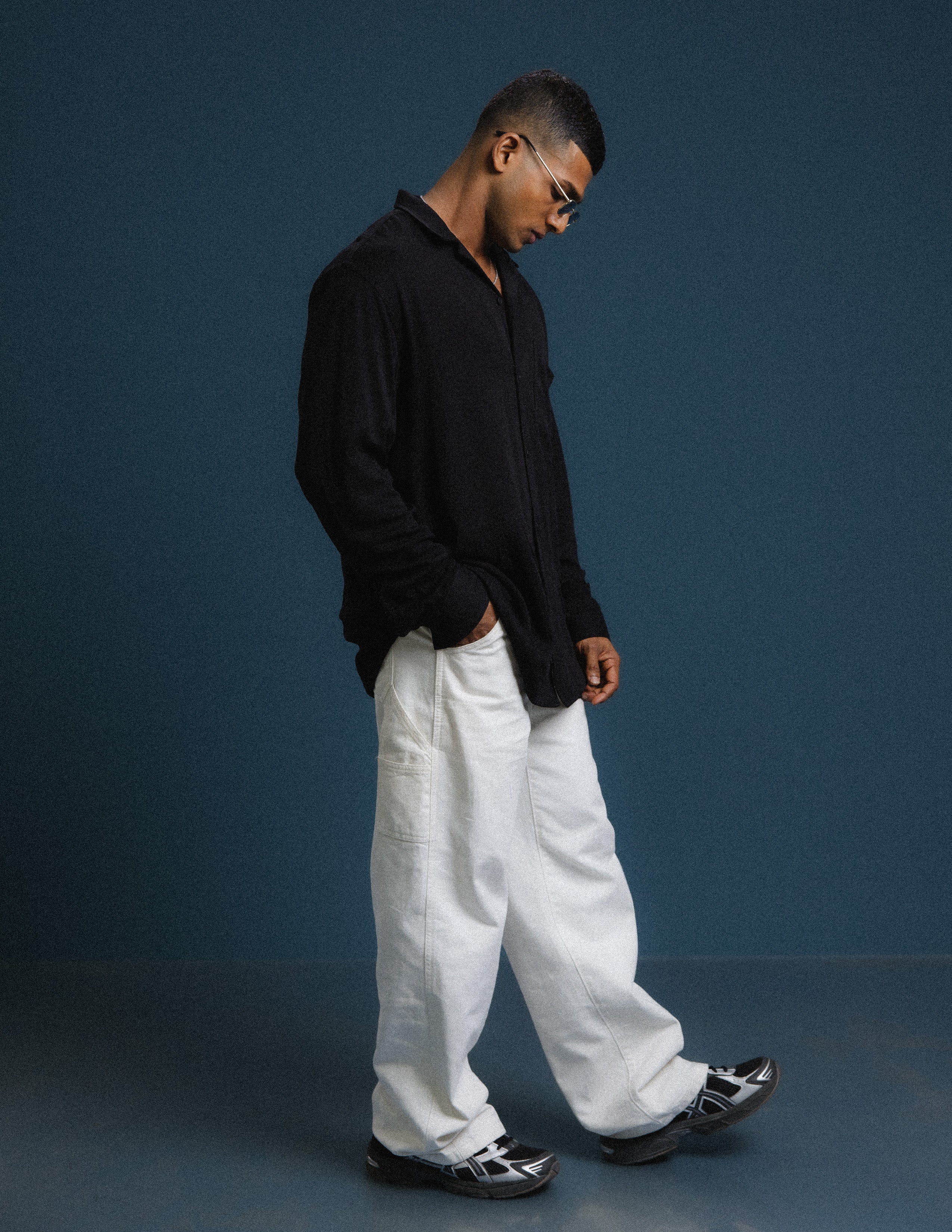Oversized Camp collar Long Sleeve Shirt