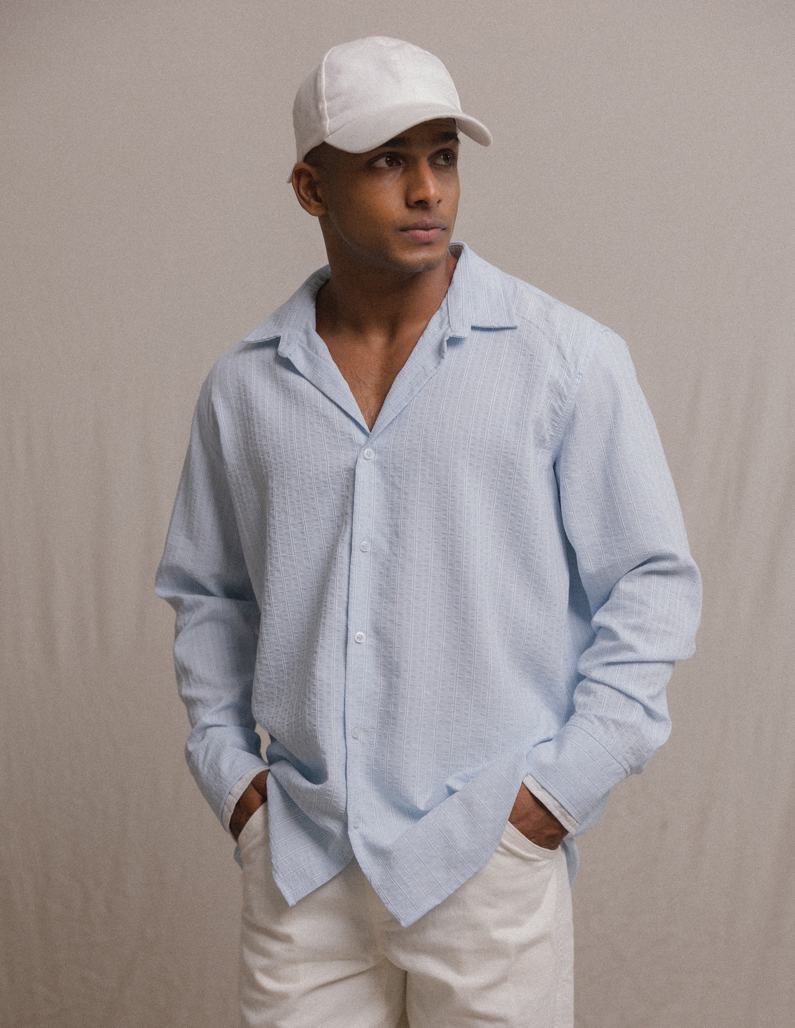 Contrast cuff detail long sleeve shirt