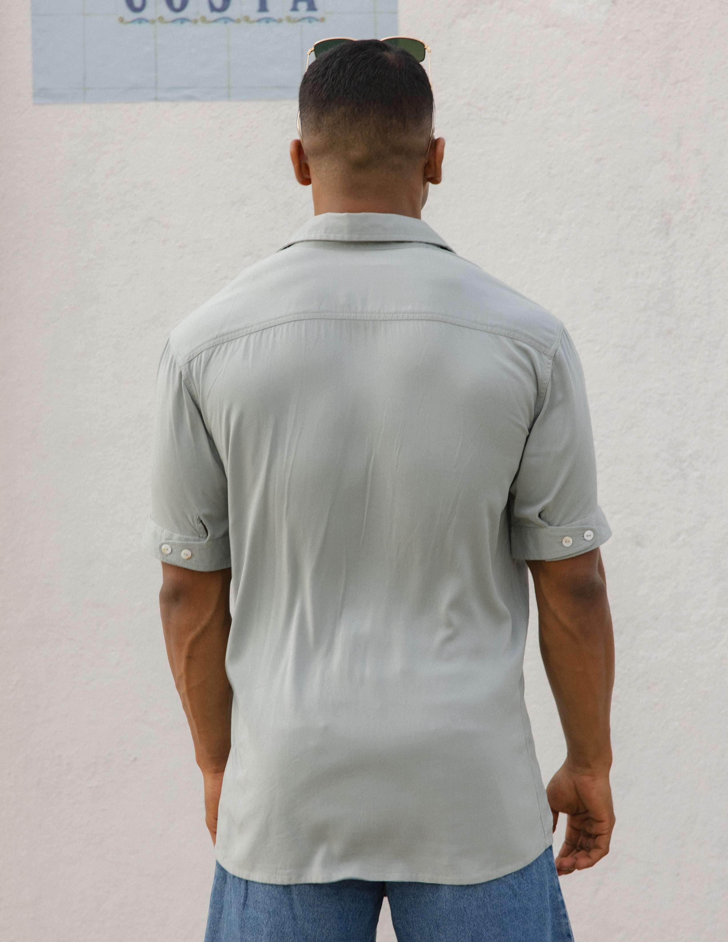 Regular fit sleeve button detail shirt