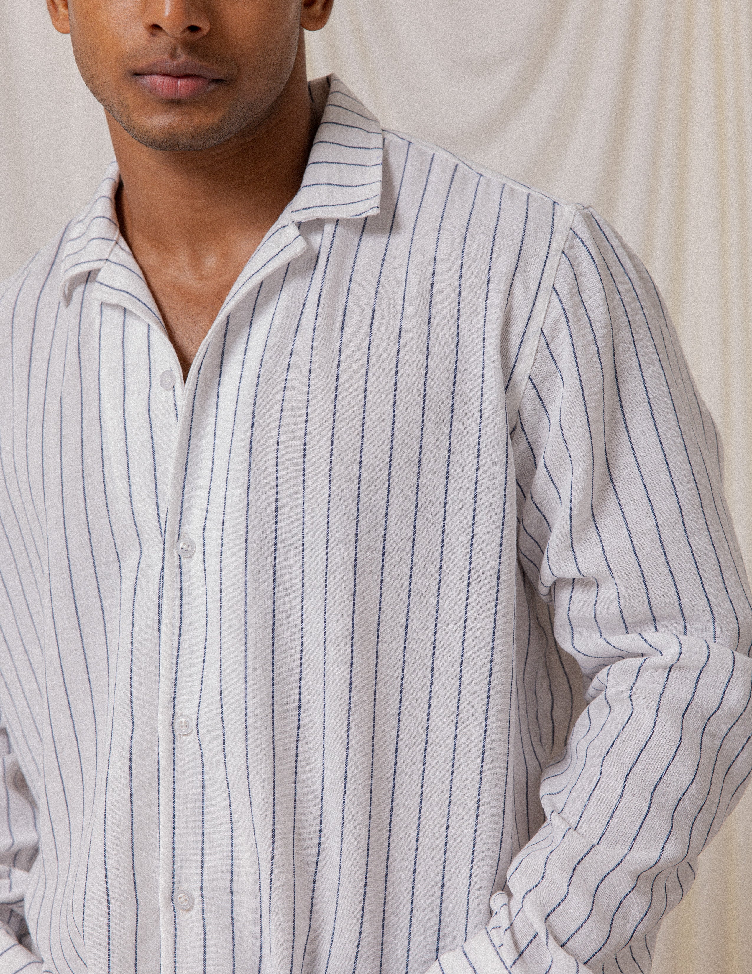 Oversized Camp CollarLong Sleeve Shirt