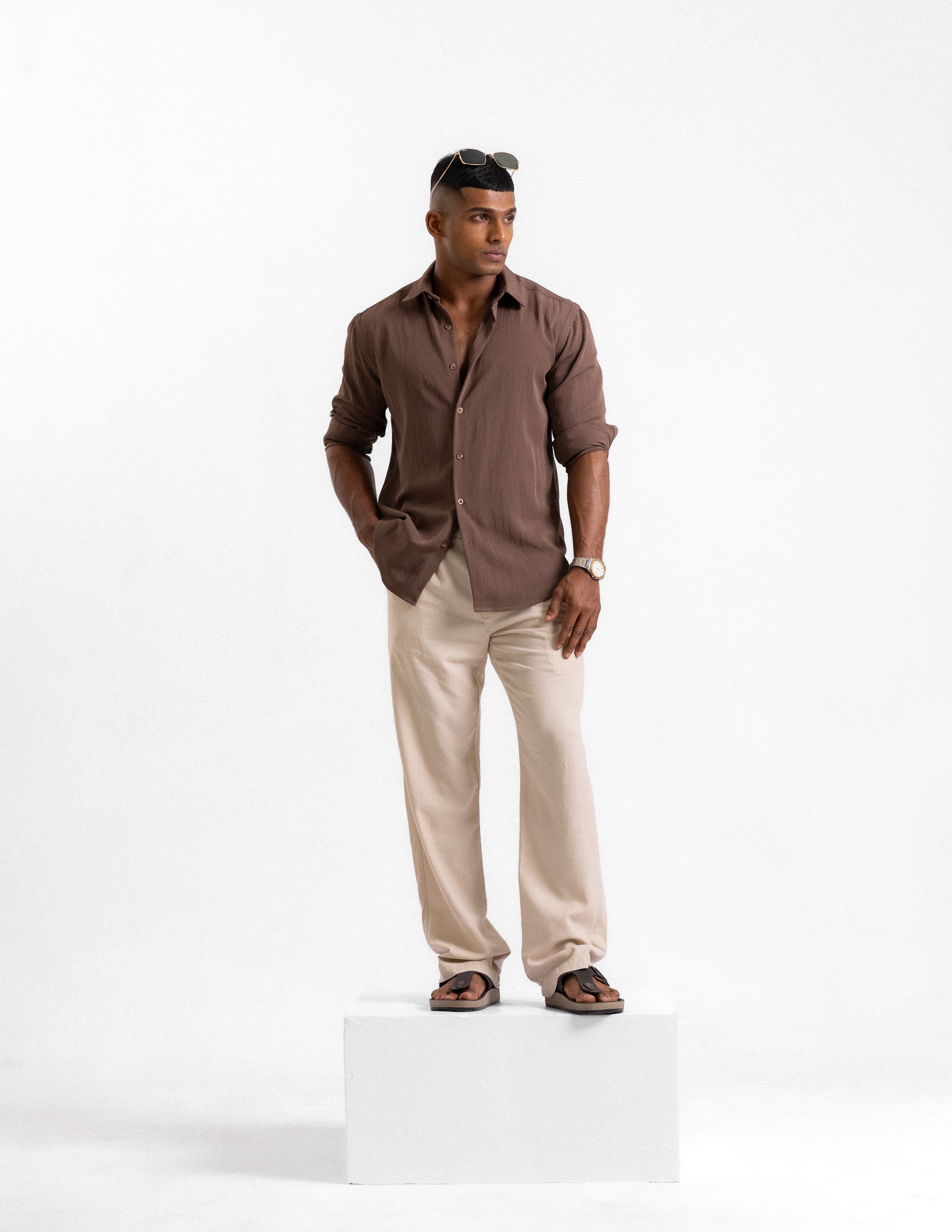 Regular fit long sleeve shirt