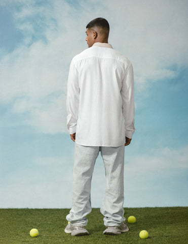 Contrast collar detailed shirt