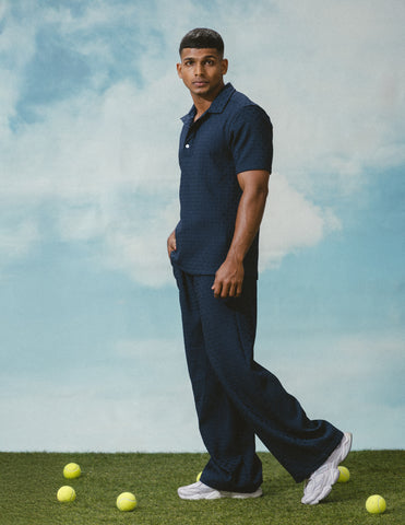 Slim fit half placket shirt