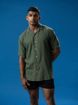 Regular fit stitch line detailed shirt