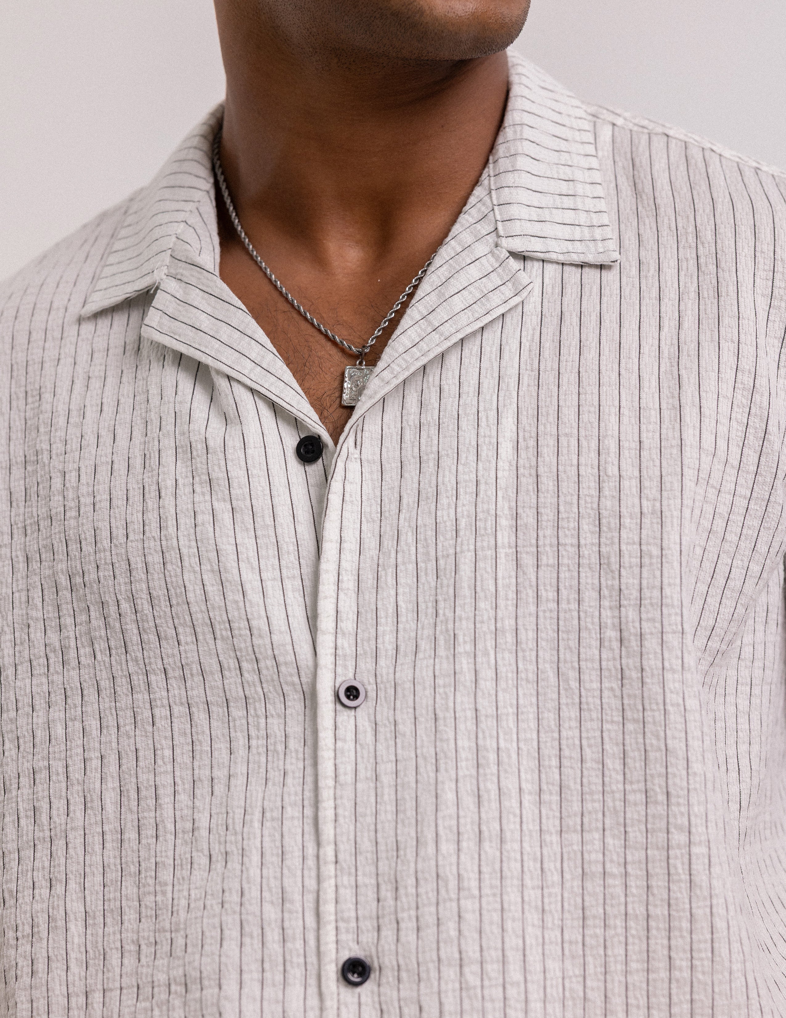 Oversized camp collar short sleeve shirt