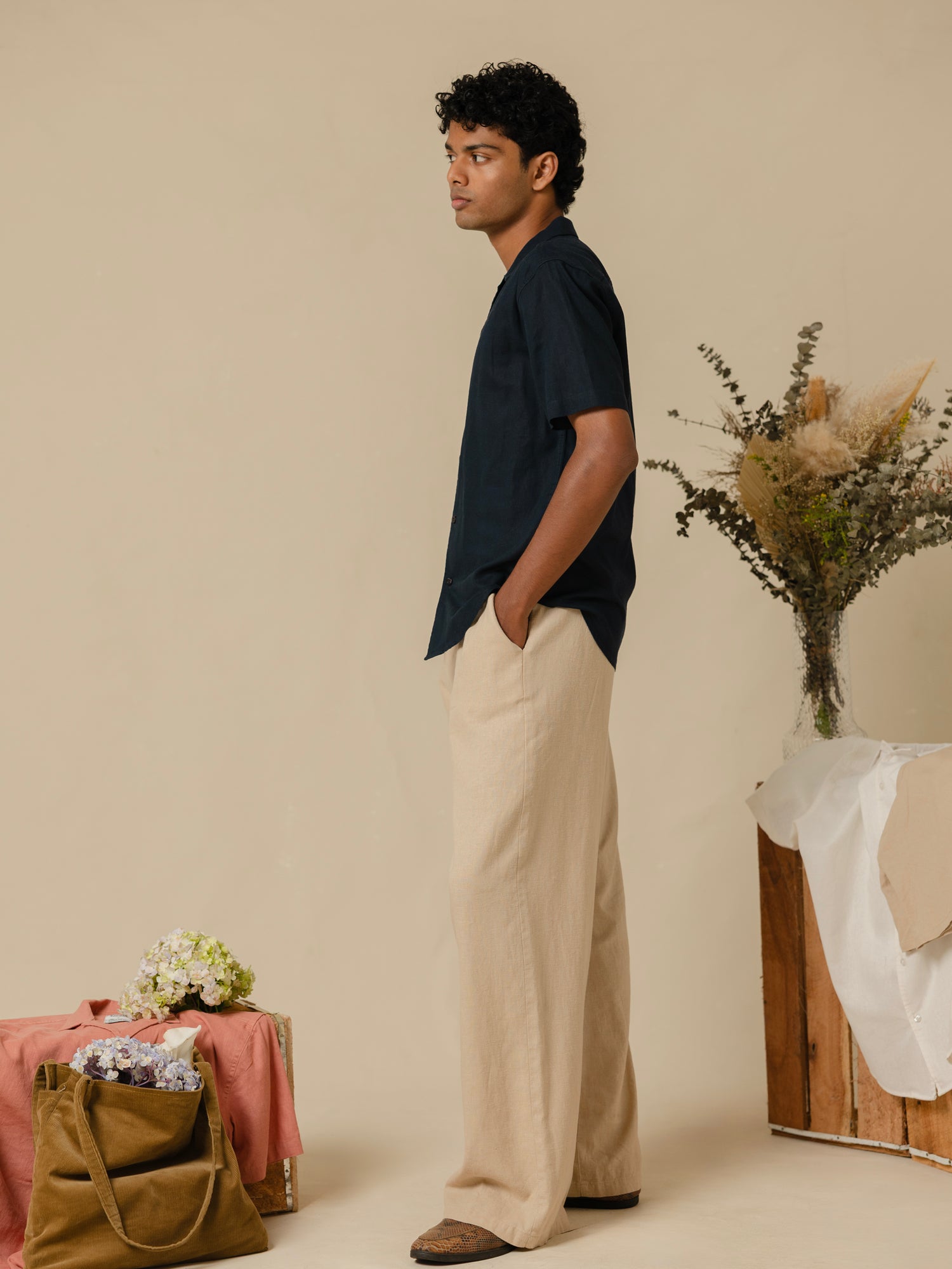 Camp collar regular fit shirt