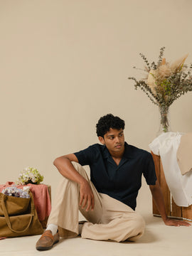 Camp collar regular fit shirt