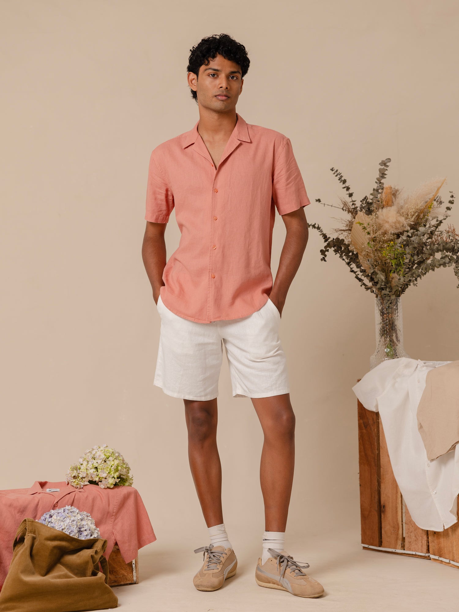 Camp collar regular fit shirt