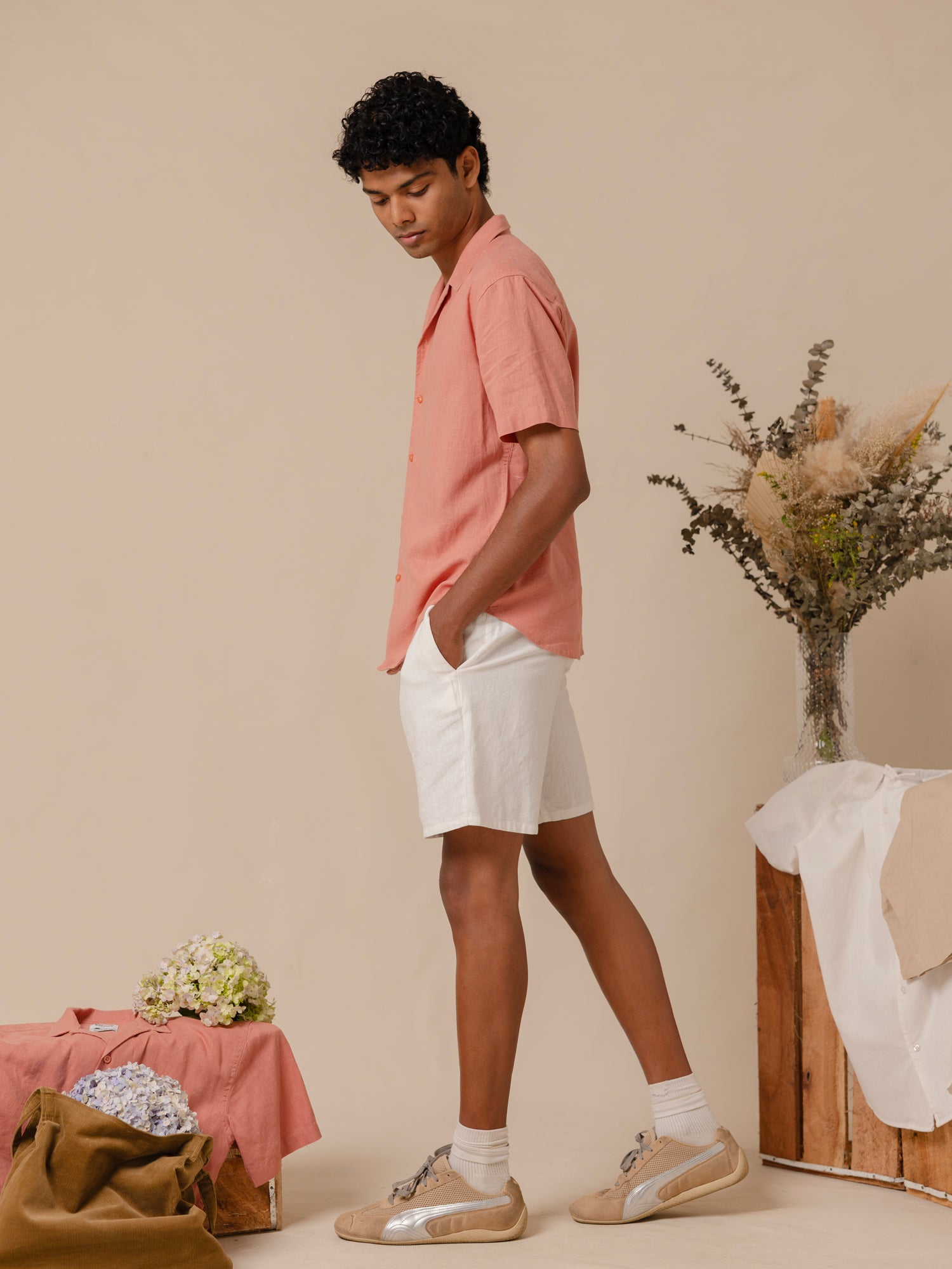 Camp collar regular fit shirt