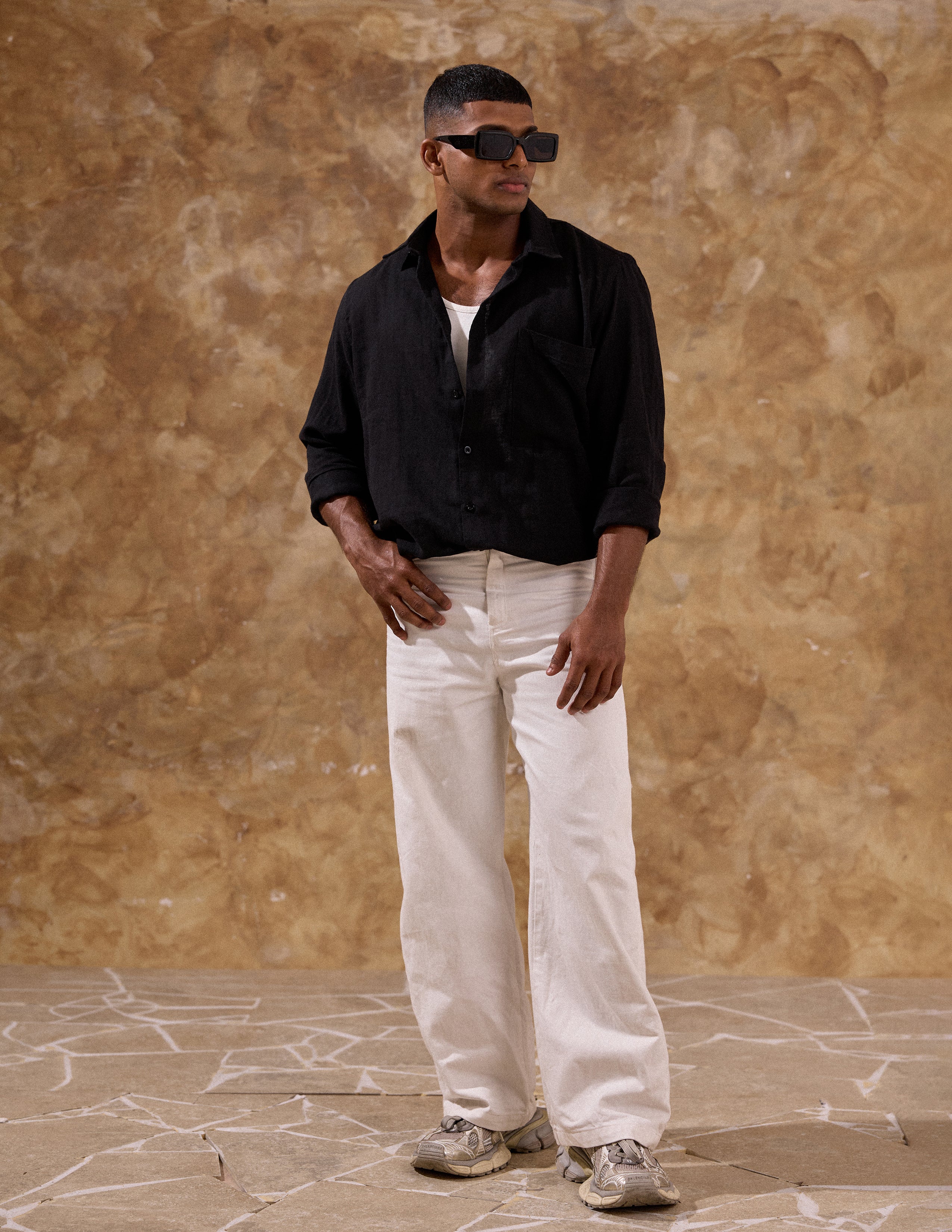 Chest pocket detail long sleeve shirt