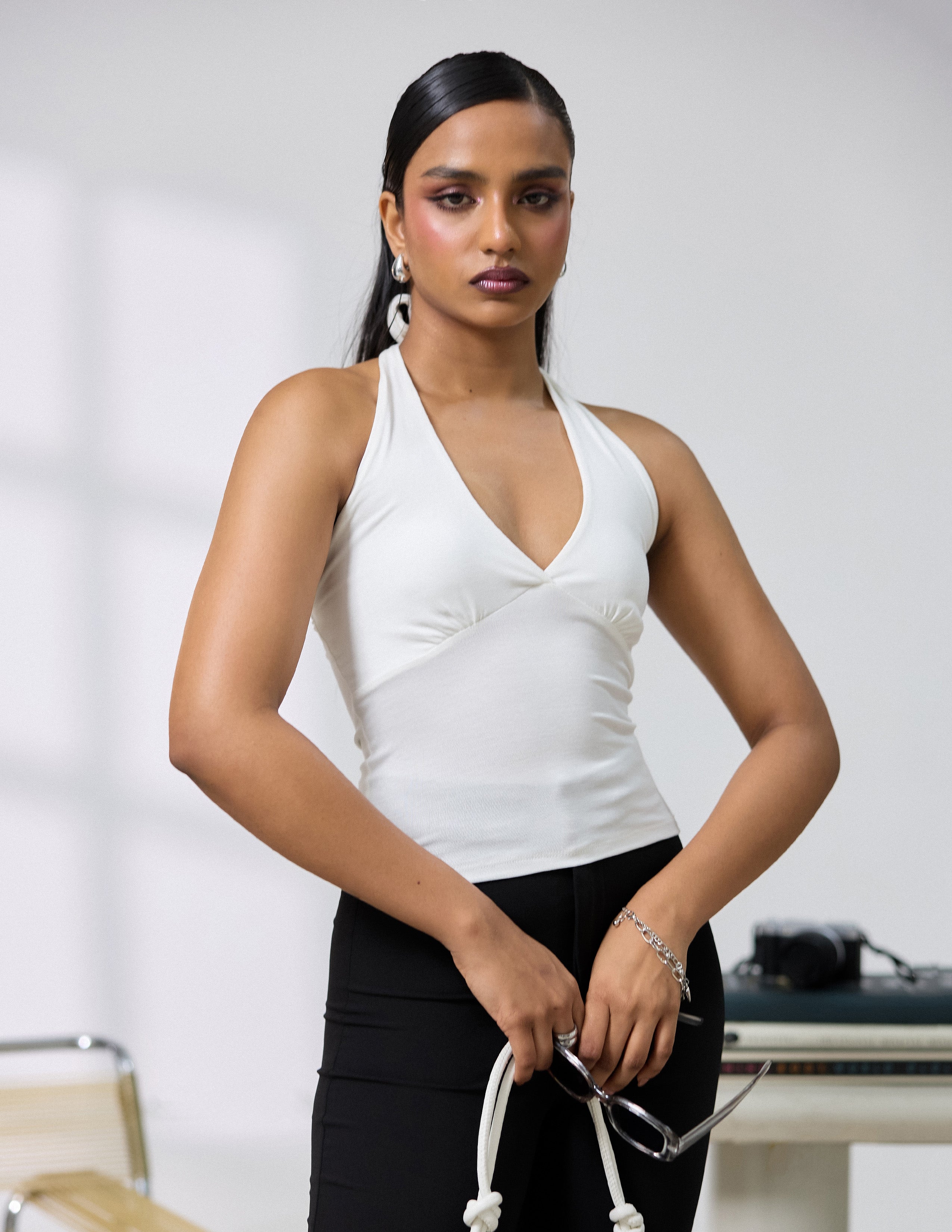 Halter Neck Bustier Top