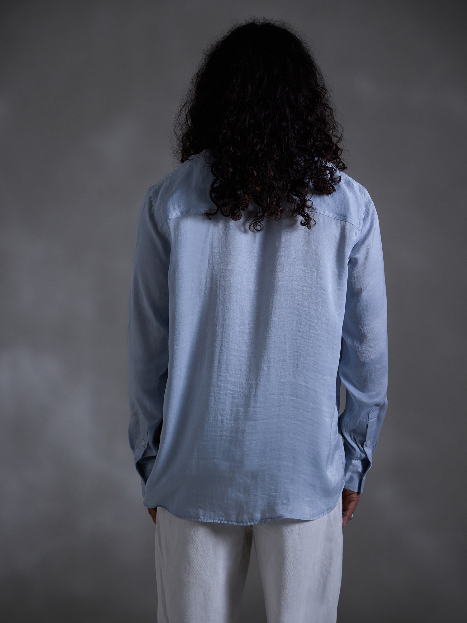 Chinese collar long sleeve shirt