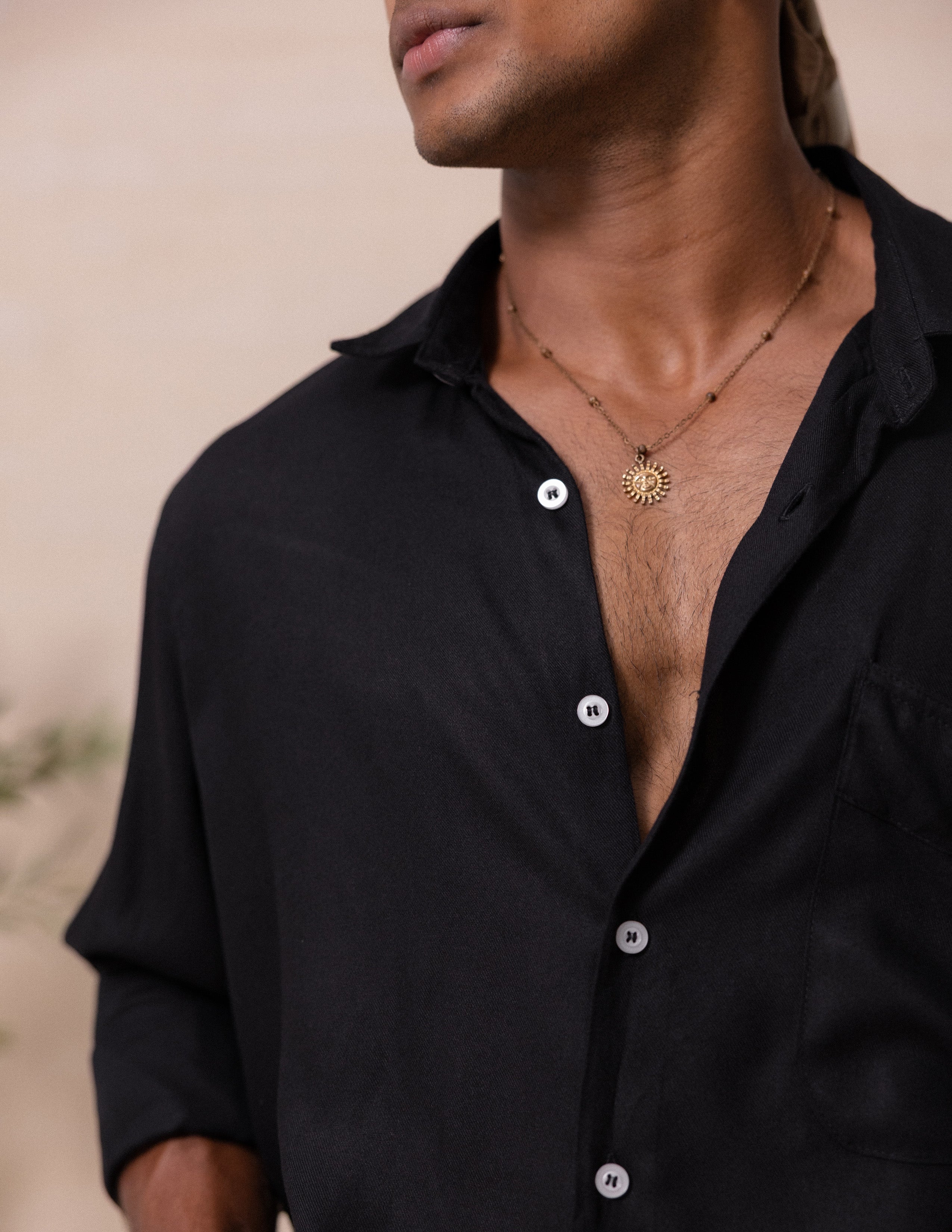 Oversized long sleeve pocket detail shirt