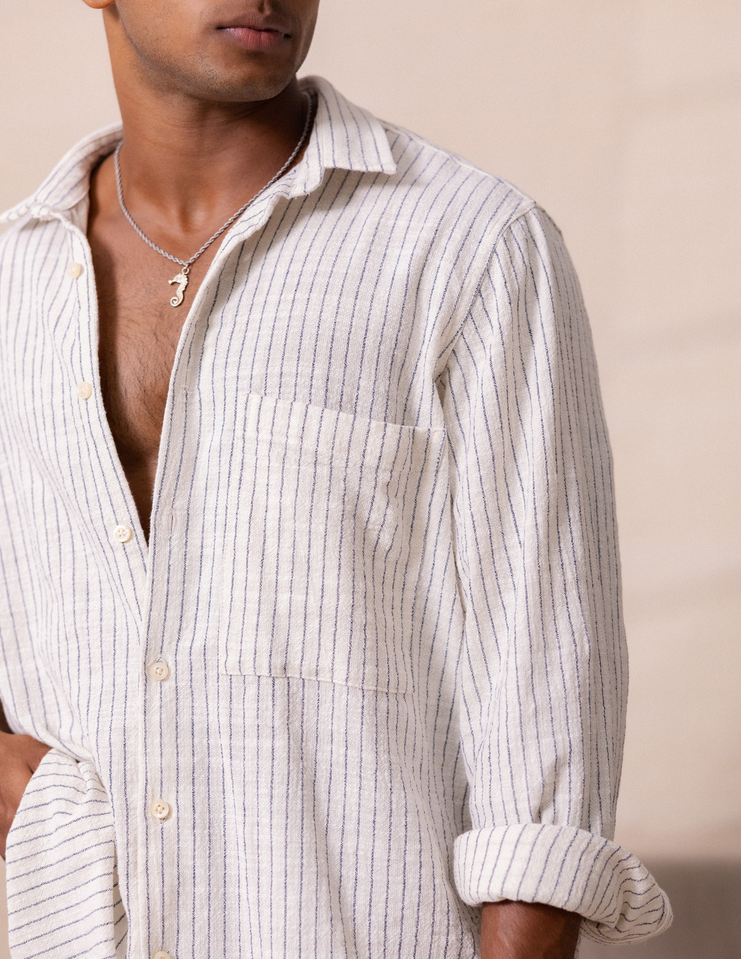 Oversized pocket detail long sleeve shirt