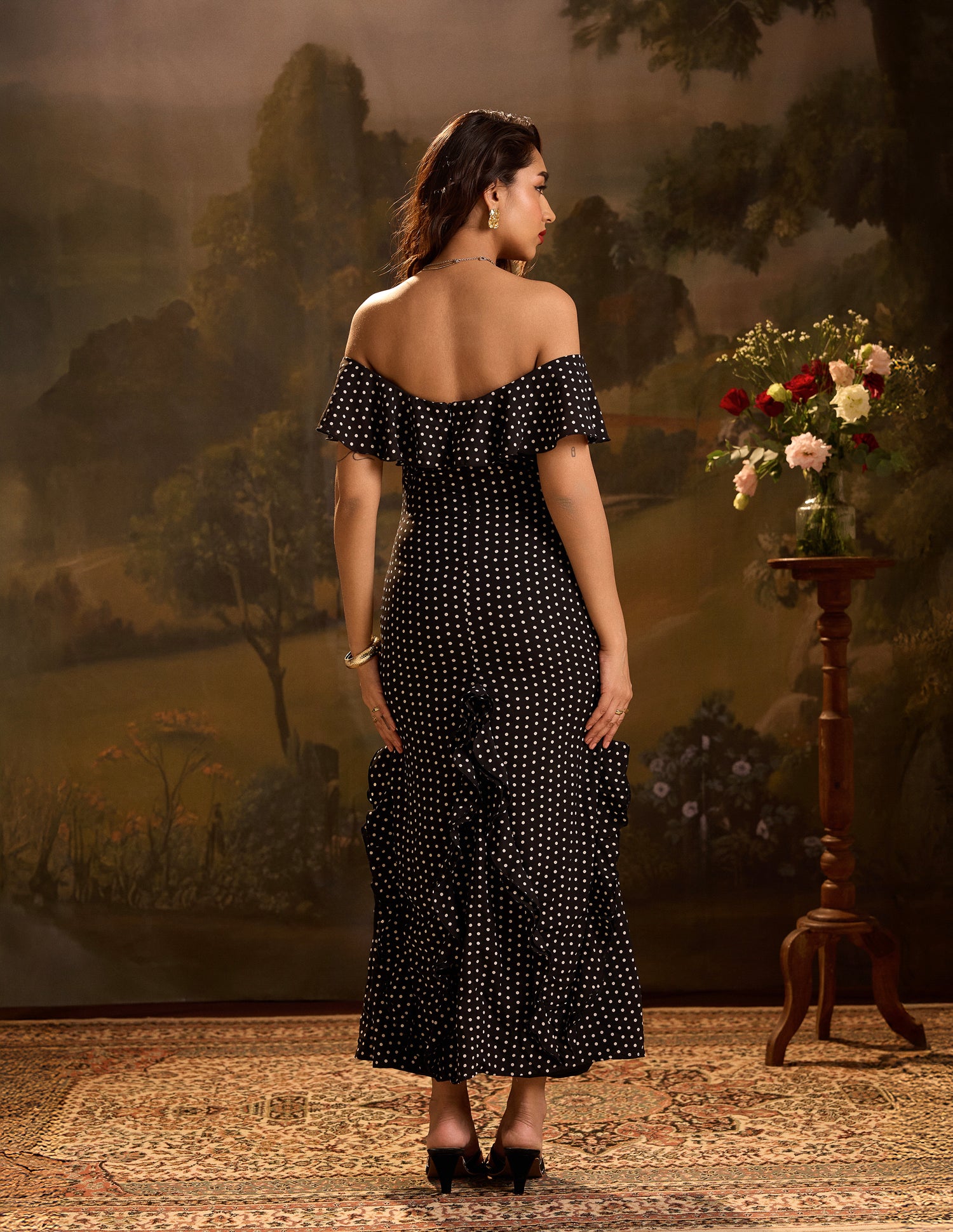 Ruffle Detail Maxi Dress