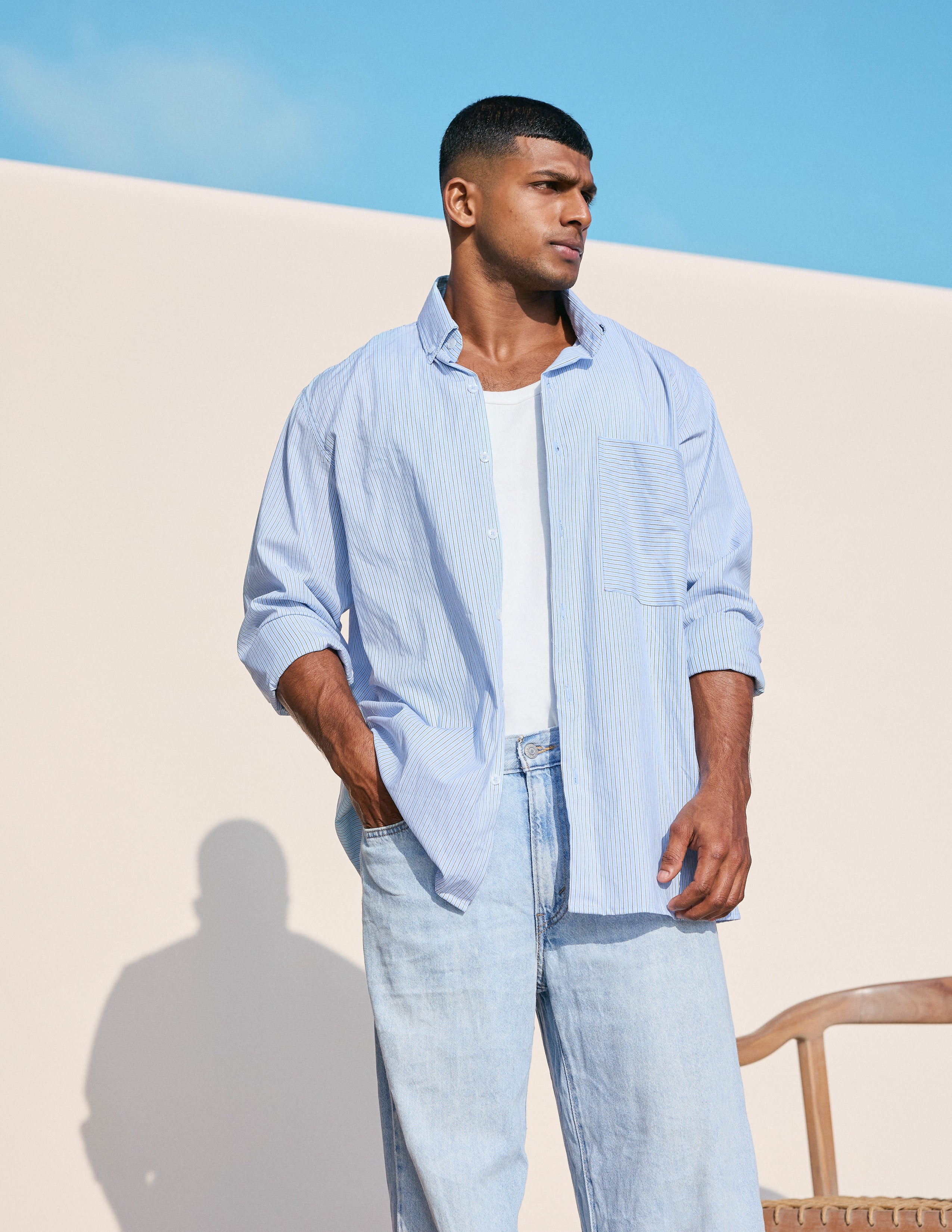 Oversized large collar shirt