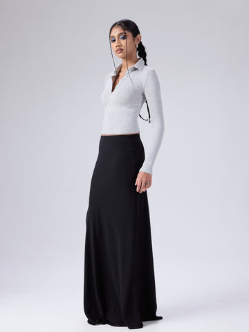 Daphne Collar Detailed Long Sleeved Top