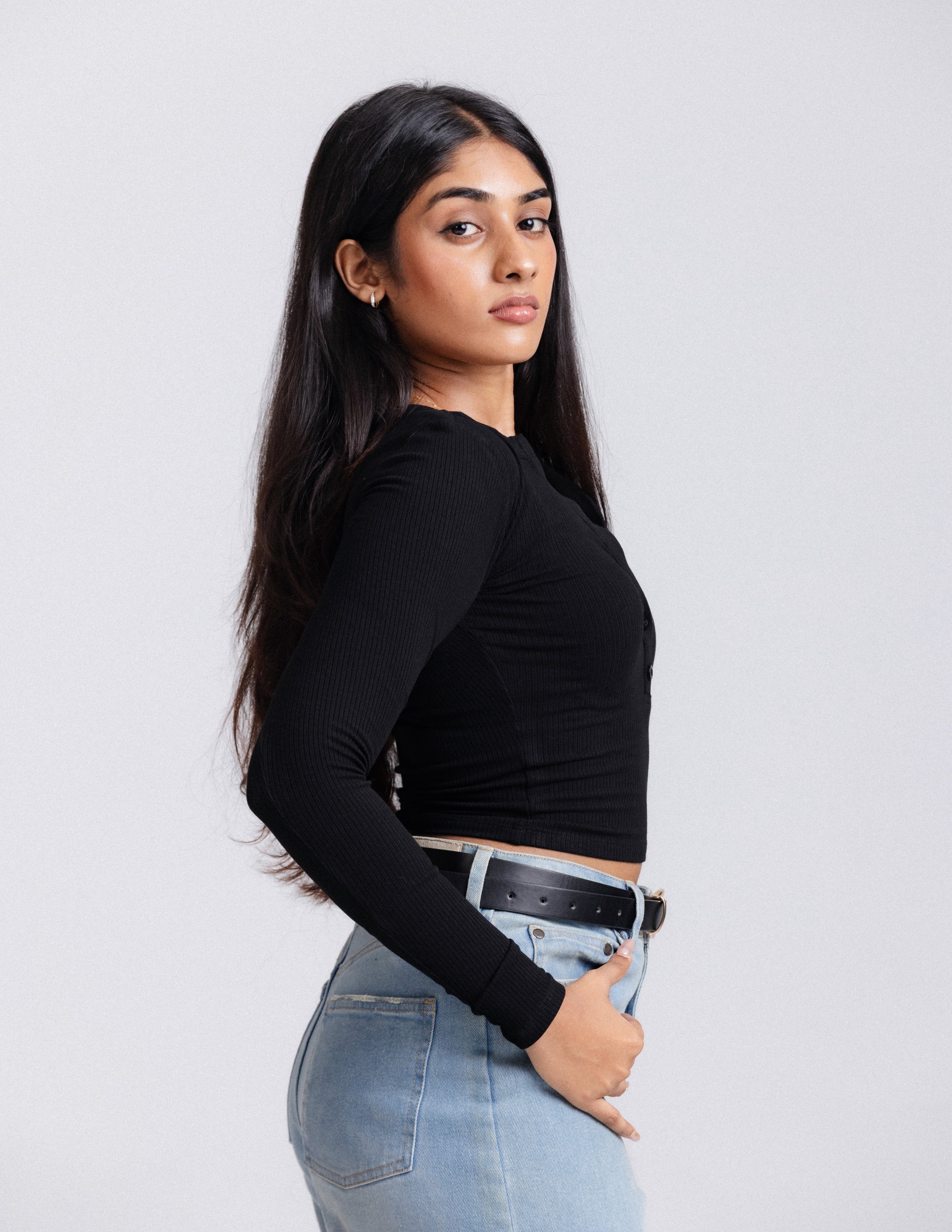 Ivy Long Sleeved Fitted Top
