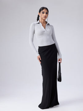 Daphne Collar Detailed Long Sleeved Top