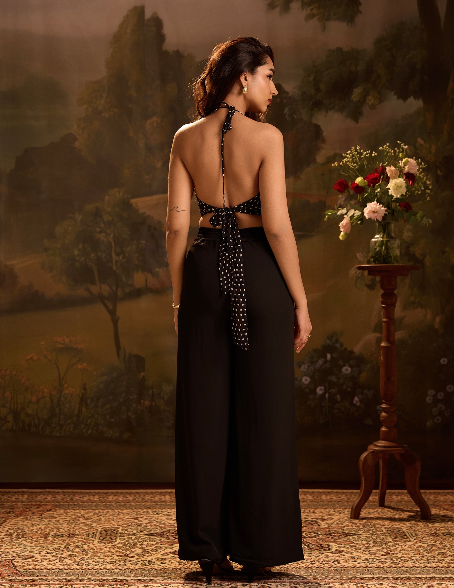 Cowl Neck Back Tieup Top