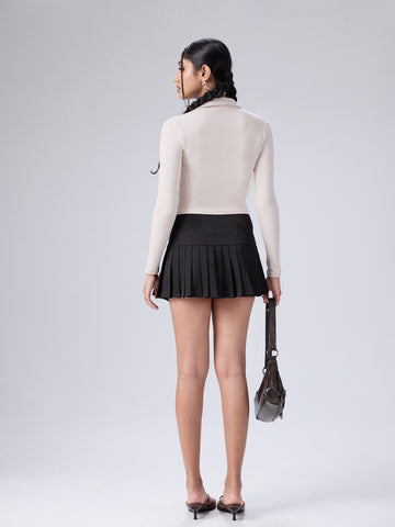 Daphne Collar Detailed Long Sleeved Top