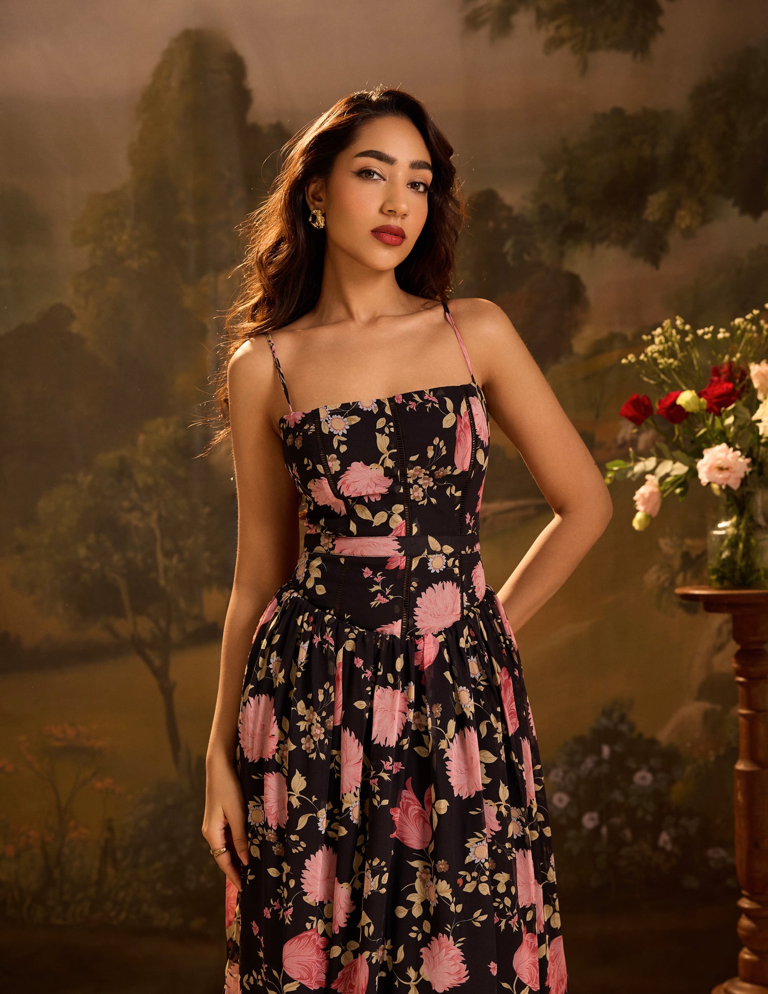 Ladder Lace Detail Maxi Dress