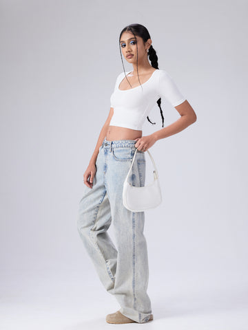 Nora Round Neck Short Sleeved Top