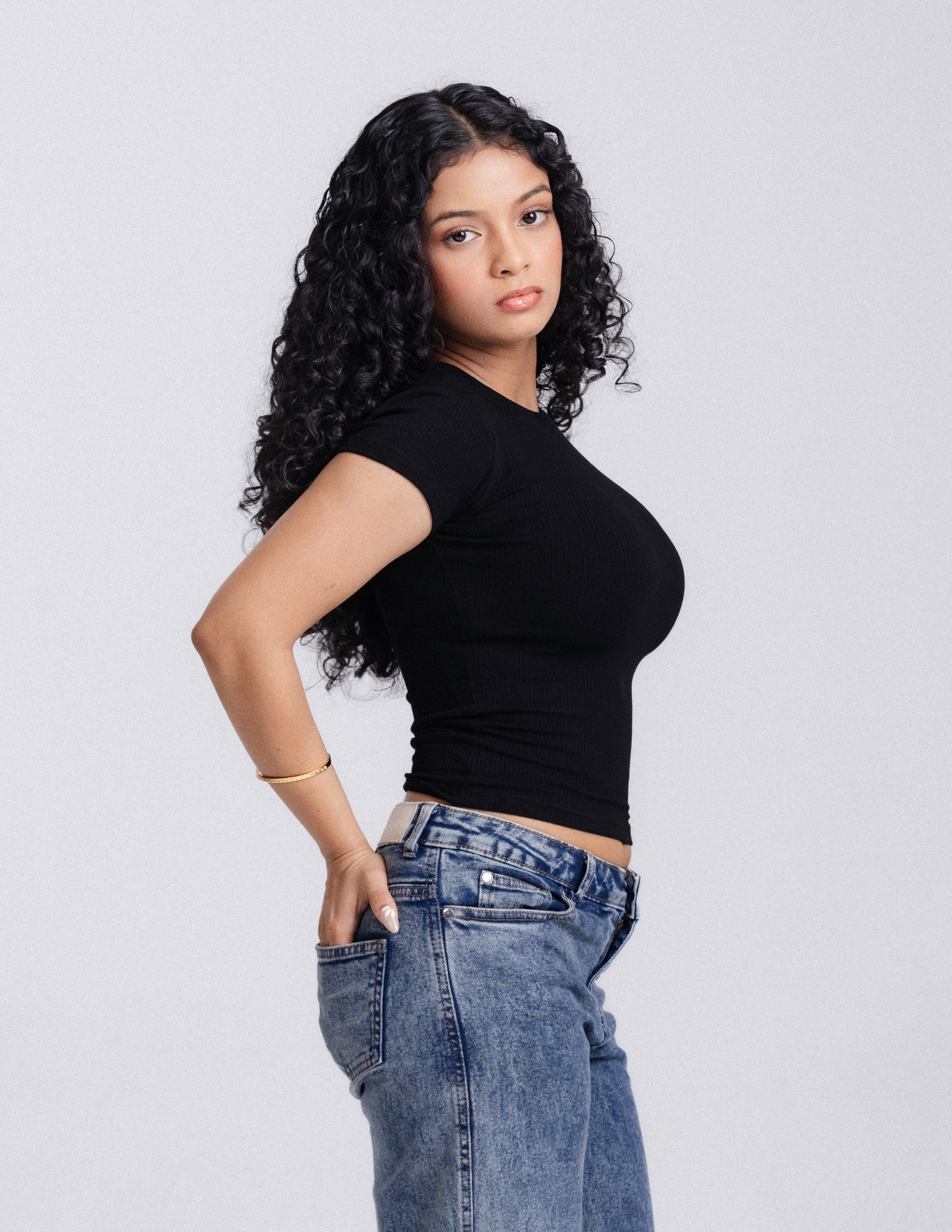 Rue High Neck Fitted Top