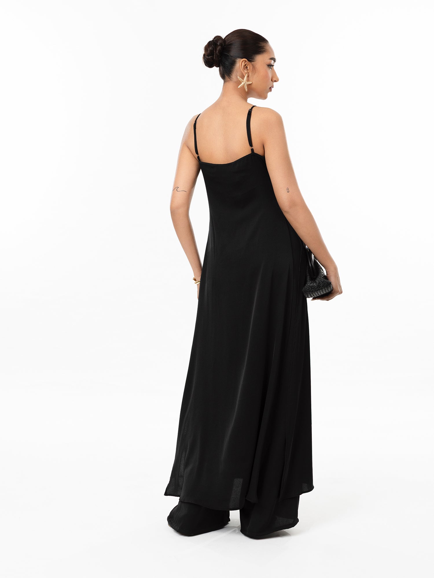 Bustier Slit Detailed Maxi Top